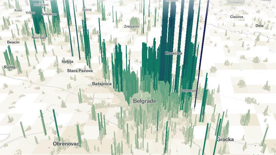 Interaktivna mapa Srbije pokazuje raspored stanovništa
