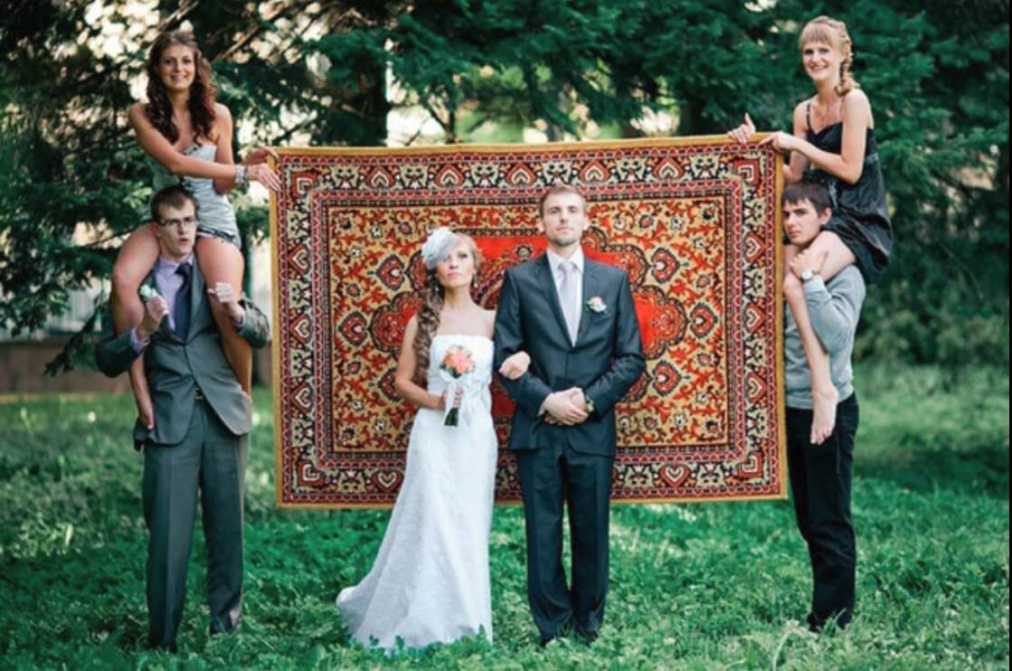 Оригинальная фотозона на свадьбу