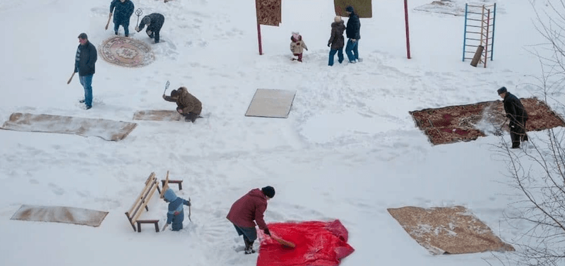 Zimsko čišćenje – Da li znate kako se u Rusiji peru tepisi?
