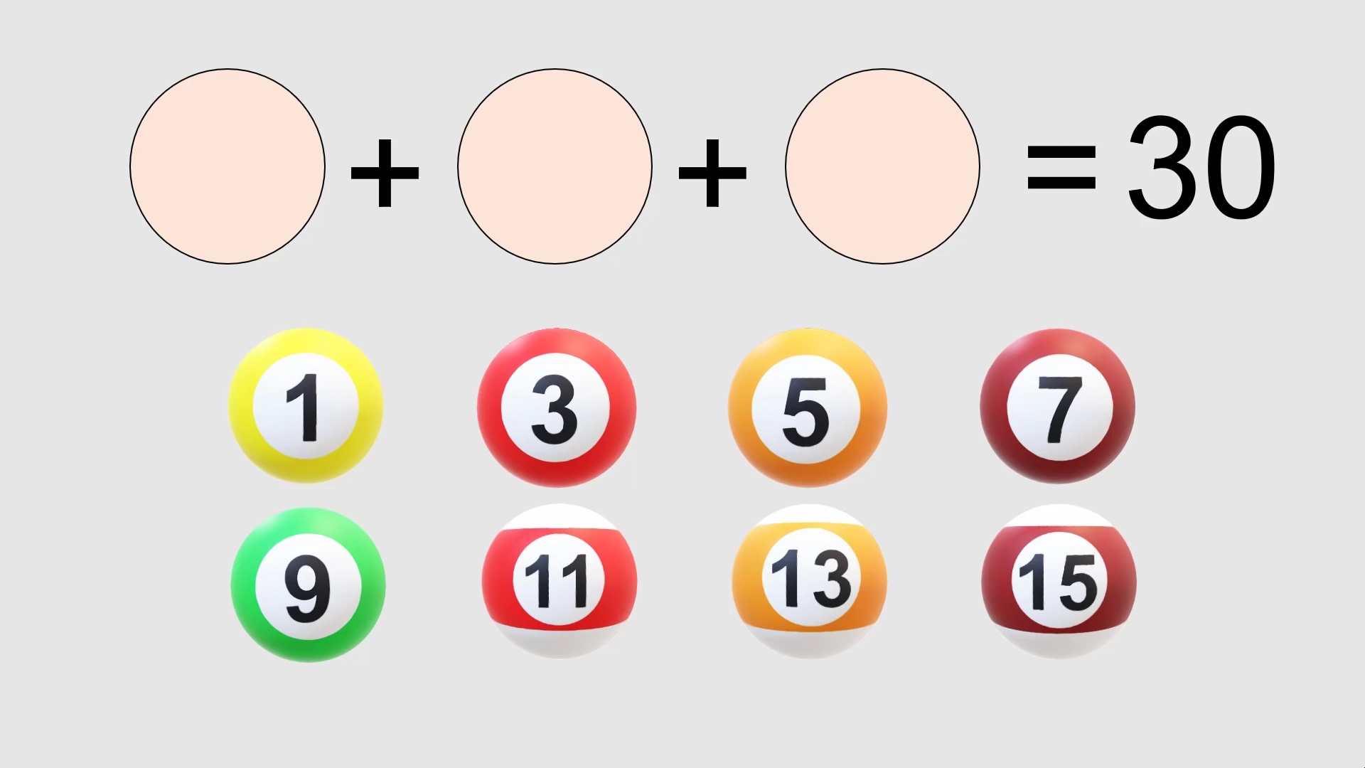 Matematička mozgalica – koje od 3 kugle će dobiti zbir 30?